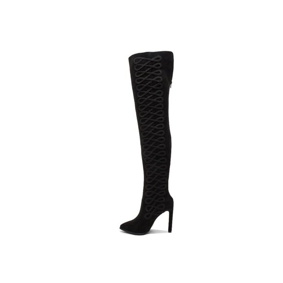 x REVOLVE Jeffrey Campbell Sherise Over the Knee Boots US Sz 8.5 Black Suede NWB - Picture 9 of 9